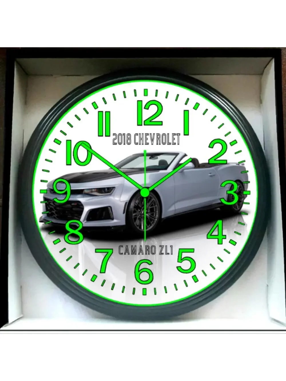 2008 Chevy Chevrolet Camaro Convertible Glow In The Dark Wall Clock New!